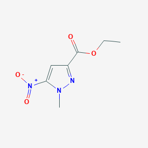 molecular formula C7H9N3O4 B3047385 ethyl 1-methyl-5-nitro-1H-pyrazole-3-carboxylate CAS No. 1384856-21-6