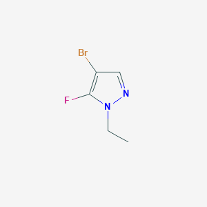 molecular formula C5H6BrFN2 B3047422 4-Bromo-1-ethyl-5-fluoro-1H-pyrazole CAS No. 1392274-45-1
