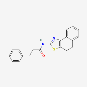 molecular formula C20H18N2OS B3047426 Benzenepropanamide, N-(4,5-dihydronaphtho[1,2-d]thiazol-2-yl)- CAS No. 139287-02-8