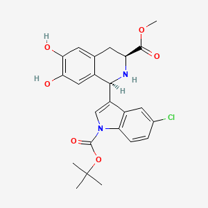 methyl (1R,3S)-1-(1-(tert-butoxycarbonyl)-5-chloro-1H-indol-3-yl)-6,7-dihydroxy-1,2,3,4-tetrahydroisoquinoline-3-carboxylate