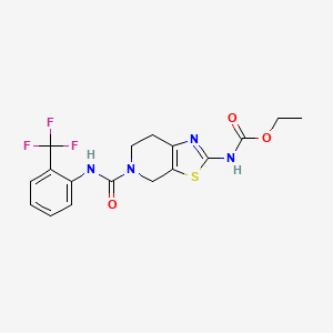 Ethyl (5-((2-(trifluoromethyl)phenyl)carbamoyl)-4,5,6,7-tetrahydrothiazolo[5,4-c]pyridin-2-yl)carbamate