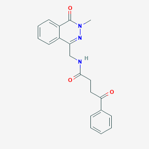 molecular formula C20H19N3O3 B3047453 Benzenebutanamide, N-[(3,4-dihydro-3-methyl-4-oxo-1-phthalazinyl)methyl]-gamma-oxo- CAS No. 1396774-61-0