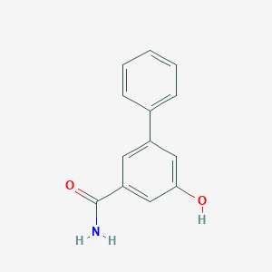 molecular formula C13H11NO2 B3047478 3-Hydroxy-5-phenylbenzamide CAS No. 1400644-43-0