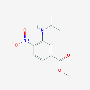 molecular formula C11H14N2O4 B3047480 Methyl 3-(isopropylamino)-4-nitrobenzoate CAS No. 1400645-23-9
