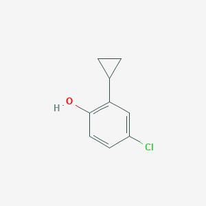 molecular formula C9H9ClO B3047481 4-Chloro-2-cyclopropylphenol CAS No. 1401065-66-4