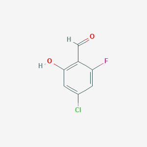 molecular formula C7H4ClFO2 B3047482 4-Chloro-2-fluoro-6-hydroxybenzaldehyde CAS No. 1401251-45-3