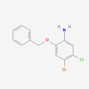 molecular formula C13H11BrClNO B3047495 2-(Benzyloxy)-4-bromo-5-chloroaniline CAS No. 1403483-68-0