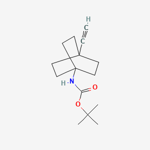 molecular formula C15H23NO2 B3047544 tert-butyl N-{4-ethynylbicyclo[2.2.2]octan-1-yl}carbamate CAS No. 1417551-40-6