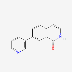 molecular formula C14H10N2O B3047546 1(2H)-Isoquinolinone, 7-(3-pyridinyl)- CAS No. 1417640-17-5