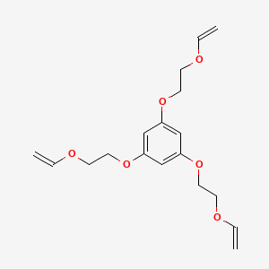 molecular formula C18H24O6 B3047571 Benzene, 1,3,5-tris[2-(ethenyloxy)ethoxy]- CAS No. 142248-13-3