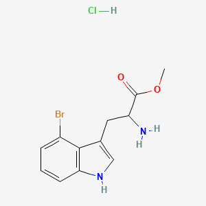 molecular formula C12H14BrClN2O2 B3047575 methyl 2-amino-3-(4-bromo-1H-indol-3-yl)propanoate hydrochloride CAS No. 1423024-60-5