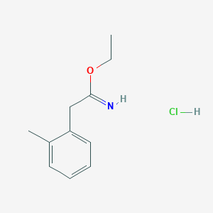 molecular formula C11H16ClNO B3047601 Ethyl 2-(2-methylphenyl)ethanecarboximidate hydrochloride CAS No. 142682-67-5