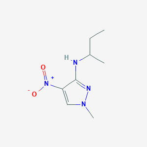 molecular formula C8H14N4O2 B3047627 N-(sec-Butyl)-1-methyl-4-nitro-1H-pyrazol-3-amine CAS No. 1429417-70-8