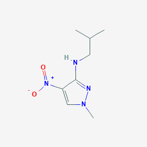 molecular formula C8H14N4O2 B3047648 N-Isobutyl-1-methyl-4-nitro-1H-pyrazol-3-amine CAS No. 1429419-67-9