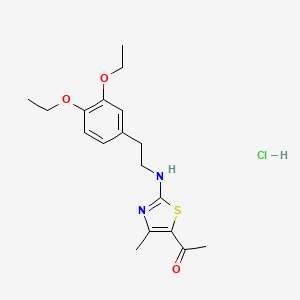 1-(2-{[2-(3,4-Diethoxyphenyl)ethyl]amino}-4-methyl-1,3-thiazol-5-YL)ethanone hydrochloride