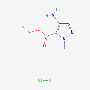 molecular formula C7H12ClN3O2 B3047689 Ethyl 4-amino-1-methyl-1H-pyrazole-5-carboxylate hydrochloride CAS No. 1431965-00-2