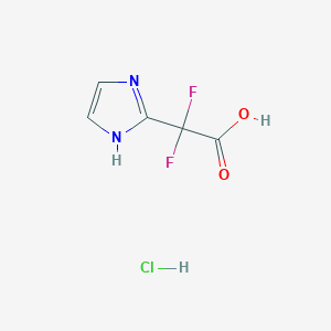 molecular formula C5H5ClF2N2O2 B3047716 2,2-difluoro-2-(1H-imidazol-2-yl)acetic acid hydrochloride CAS No. 1432679-73-6