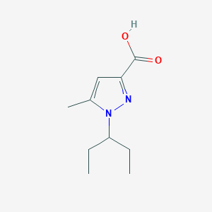molecular formula C10H16N2O2 B3047718 5-methyl-1-(pentan-3-yl)-1H-pyrazole-3-carboxylic acid CAS No. 1432680-78-8
