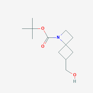 molecular formula C12H21NO3 B3047729 tert-Butyl 6-(hydroxymethyl)-1-azaspiro[3.3]heptane-1-carboxylate CAS No. 1434142-15-0