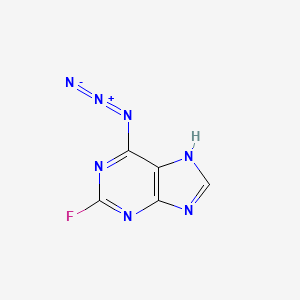 molecular formula C5H2FN7 B3047733 6-叠氮-2-氟-7H-嘌呤 CAS No. 143482-58-0