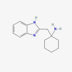 molecular formula C14H19N3 B3047735 1-(1H-benzimidazol-2-ylmethyl)cyclohexanamine CAS No. 1435804-82-2