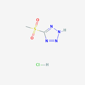 molecular formula C2H5ClN4O2S B3047772 5-(methylsulfonyl)-1{H}-tetrazole CAS No. 1443279-22-8
