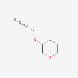 molecular formula C8H12O2 B3047784 3-(Prop-2-yn-1-yloxy)tetrahydro-2H-pyran CAS No. 144366-09-6