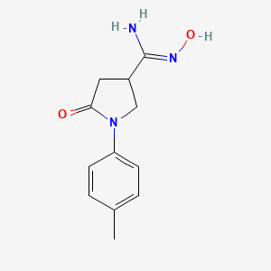 molecular formula C12H15N3O2 B3047786 N'-hydroxy-1-(4-methylphenyl)-5-oxopyrrolidine-3-carboximidamide CAS No. 1443984-75-5