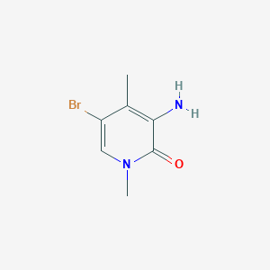molecular formula C7H9BrN2O B3047798 3-Amino-5-bromo-1,4-dimethyl-pyridin-2-one CAS No. 1446237-41-7