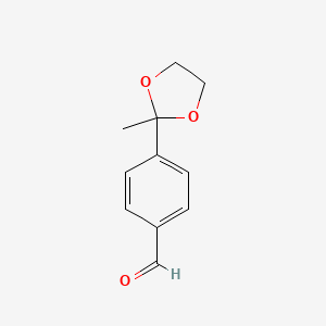 molecular formula C11H12O3 B3047811 4-(2-Methyl-1,3-dioxolan-2-yl)benzaldehyde CAS No. 14490-45-0