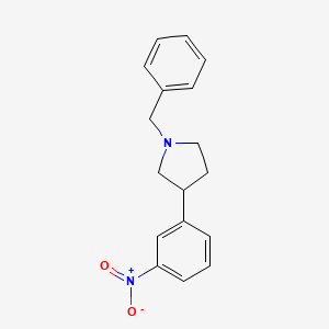 molecular formula C17H18N2O2 B3047816 Pyrrolidine, 3-(3-nitrophenyl)-1-(phenylmethyl)- CAS No. 145104-99-0