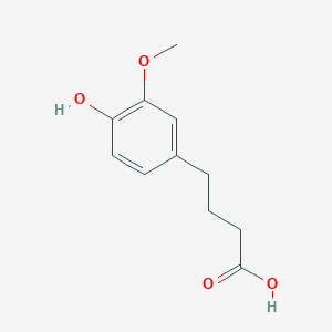 molecular formula C11H14O4 B3047835 4-(4-Hydroxy-3-methoxyphenyl)butanoic acid CAS No. 14563-39-4