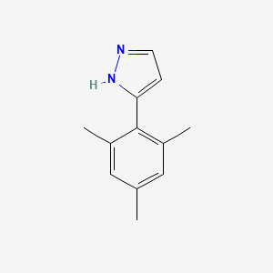 molecular formula C12H14N2 B3047947 5-(2,4,6-trimethylphenyl)-1H-pyrazole CAS No. 150050-03-6