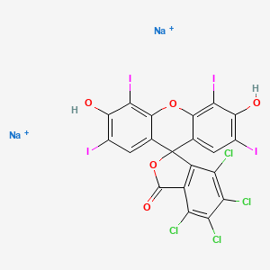 molecular formula C20H2Cl4I4Na2O5 B3048022 disodium;4,5,6,7-tetrachloro-3',6'-dihydroxy-2',4',5',7'-tetraiodospiro[2-benzofuran-3,9'-xanthene]-1-one CAS No. 15251-14-6