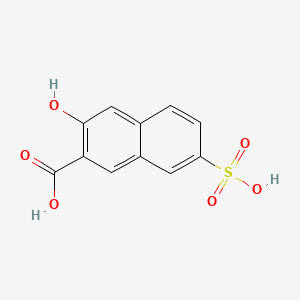 molecular formula C11H8O6S B3048073 2-Naphthalenecarboxylicacid, 3-hydroxy-7-sulfo- CAS No. 15509-36-1