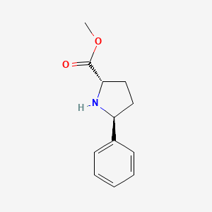 molecular formula C12H15NO2 B3048079 Methyl (2S,5S)-5-phenylpyrrolidine-2-carboxylate CAS No. 155343-63-8