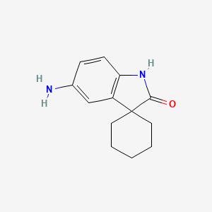 molecular formula C13H16N2O B3048100 5'-Amino-spiro[cyclohexane-1,3'-indolin]-2'-one CAS No. 156232-57-4