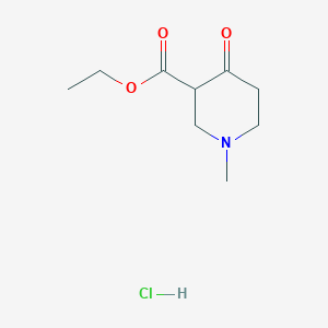 molecular formula C9H16ClNO3 B3048102 1-Methyl-4-oxo-piperidine-3-carboxylic acid ethyl ester hydrochloride CAS No. 15637-49-7