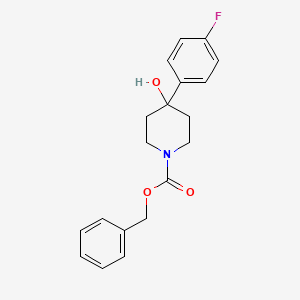 molecular formula C19H20FNO3 B3048112 Benzyl 4-(4-fluorophenyl)-4-hydroxypiperidine-1-carboxylate CAS No. 156782-68-2