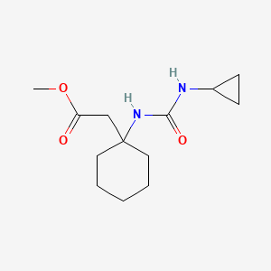 molecular formula C13H22N2O3 B3048122 methyl 2-(1-(3-cyclopropylureido)cyclohexyl)acetate CAS No. 1573547-28-0