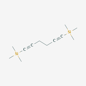 molecular formula C12H22Si2 B3048135 Silane, 1,5-hexadiyne-1,6-diylbis[trimethyl- CAS No. 1578-53-6