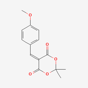 molecular formula C14H14O5 B3048142 5-(4-Methoxybenzylidene)-2,2-dimethyl-1,3-dioxane-4,6-dione CAS No. 15795-54-7