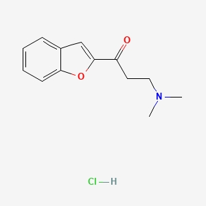 molecular formula C13H16ClNO2 B3048146 1-(1-Benzofuran-2-yl)-3-(dimethylamino)propan-1-one hydrochloride CAS No. 15817-86-4