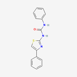 molecular formula C16H13N3OS B3048154 1-Phenyl-3-(4-phenyl-1,3-thiazol-2-yl)urea CAS No. 15850-25-6