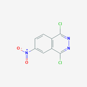 molecular formula C8H3Cl2N3O2 B3048170 1,4-Dichloro-6-nitrophthalazine CAS No. 159275-52-2