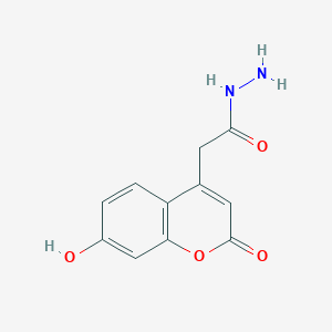 molecular formula C11H10N2O4 B3048184 2-(7-hydroxy-2-oxo-2H-chromen-4-yl)acetohydrazide CAS No. 15991-14-7