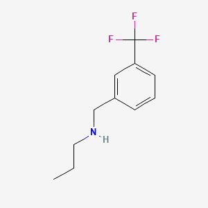 molecular formula C11H14F3N B3048199 Benzenemethanamine, N-propyl-3-(trifluoromethyl)- CAS No. 16065-26-2