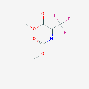 molecular formula C7H8F3NO4 B3048213 methyl (2E)-2-ethoxycarbonylimino-3,3,3-trifluoropropanoate CAS No. 161083-22-3
