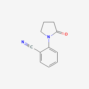 molecular formula C11H10N2O B3048249 2-(2-Oxopyrrolidin-1-yl)benzonitrile CAS No. 16240-73-6