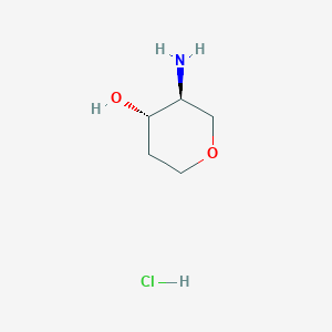 molecular formula C5H12ClNO2 B3048273 trans-3-Aminotetrahydro-2H-pyran-4-ol hydrochloride CAS No. 1630906-89-6